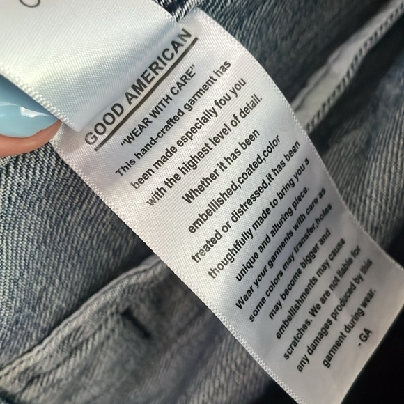 Good American Denim Jean Jacket with Faux Fur Trim Size 0 - Picture 14 of 14